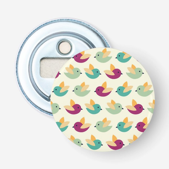 Vogelmuster Flaschenöffner (Vorderseite)