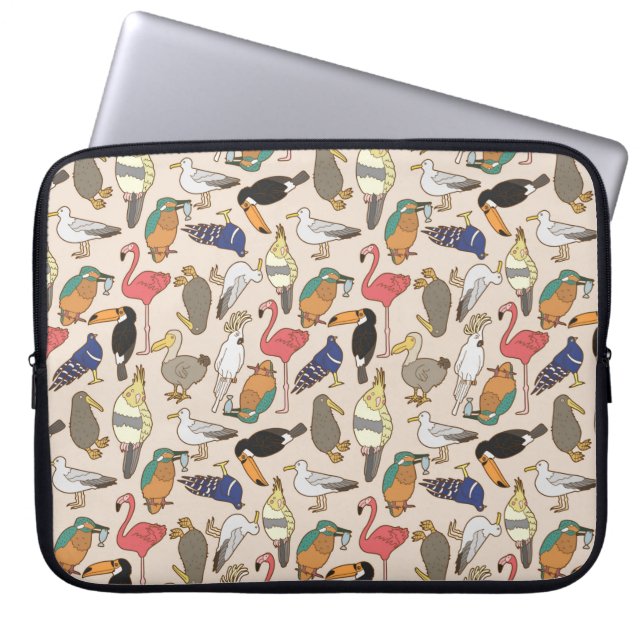 Vogelmuster Laptopschutzhülle (Vorderseite)