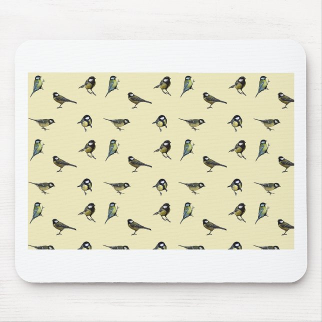 Vogelmuster Mousepad (Vorne)