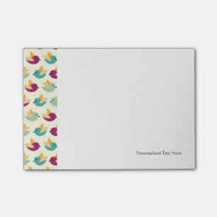 Vogelmuster Post-it Klebezettel