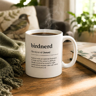 Vogelnerd-Definition Lustiges Vogelbeobachter-Gesc Kaffeetasse