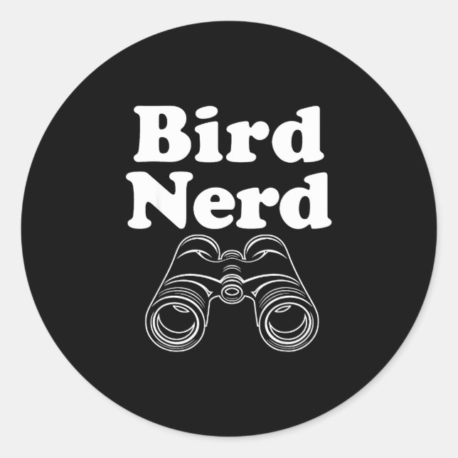 Vogelnerd  runder aufkleber (Vorderseite)