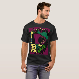 Vogelnest - Burgunder Schwarz T-Shirt