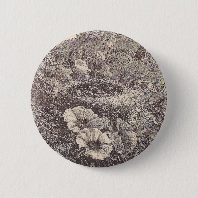 Vogelnest Button (Vorderseite)