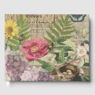 Vogelnest Floralgarten-Blumen-Schmetterling-Kunst Gästebuch