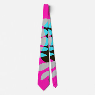 Vogelnest - Fuchsia Gray Aqua Krawatte