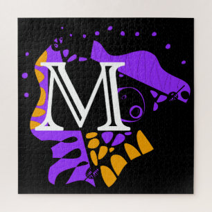 Vogelnest - Personalisierter Anfangsbrief M Puzzle