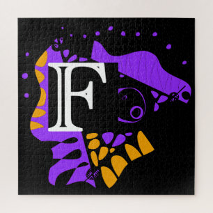 Vogelnest - Personalisierter Anfangsbuchstabe F Puzzle