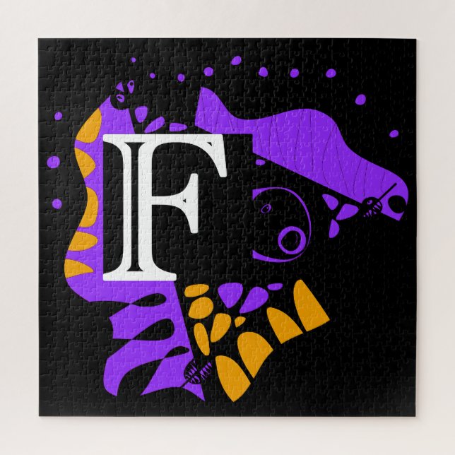 Vogelnest - Personalisierter Anfangsbuchstabe F Puzzle (Vertikal)