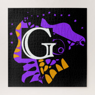 Vogelnest - Personalisierter Anfangsbuchstabe G Puzzle