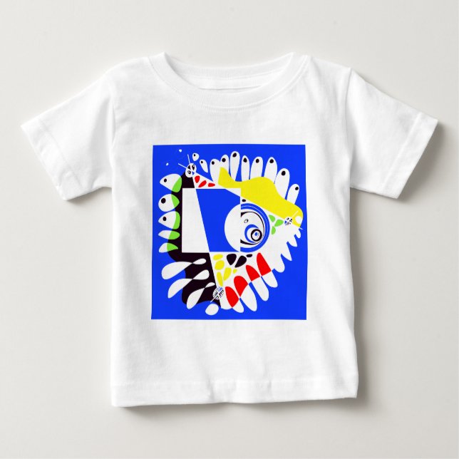 Vogelnest - Royal Blue White Baby T-shirt (Vorderseite)