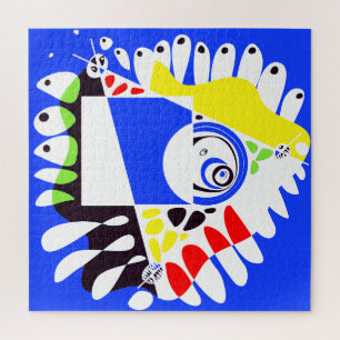 Vogelnest - Royal Blue White Puzzle