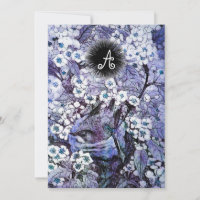 VOGELNEST, WEISSER BLAUER FRÜHBLUMEN MONOGRAMM