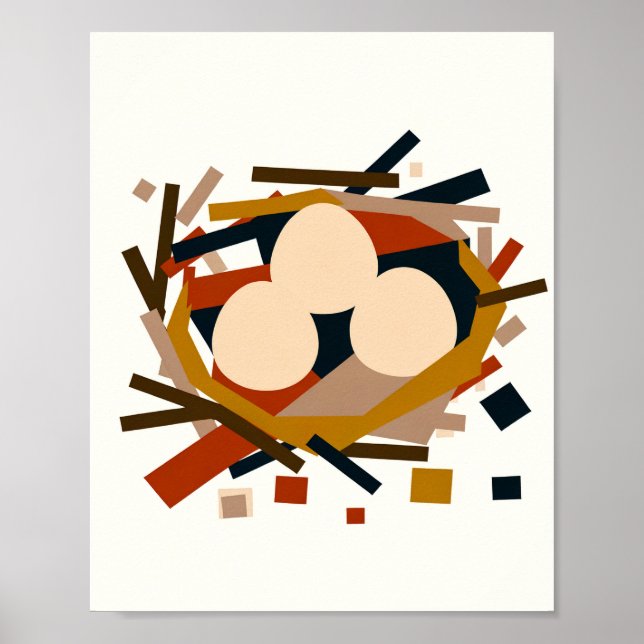 Vogelnest - Wildlife-Kunst Poster (Vorne)