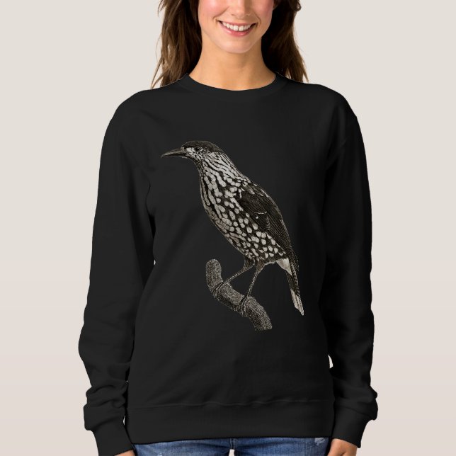 Vogelnussknacker Vogel-Ornithologie Sweatshirt (Vorderseite)