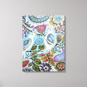 Vogelpapier I Leinwanddruck