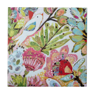 Vogelpapier II Fliese