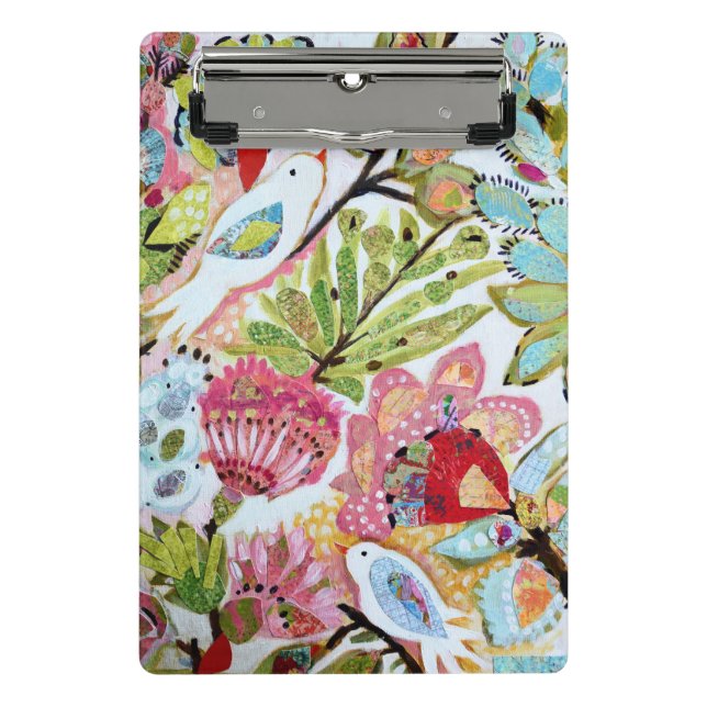 Vogelpapier II Mini Klemmbrett (Vorderseite)