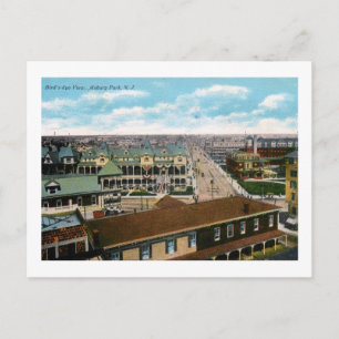 Vogelperspektive, Asbury Park, New Jersey Vintage Postkarte