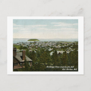 Vogelperspektive Bar Harbor Maine Vintage Postkarte