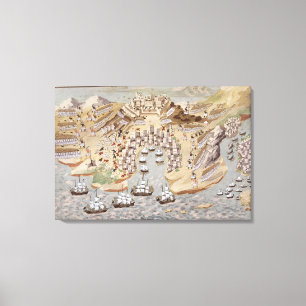 Vogelperspektive Griechenlands im Mittelpunkt des  Leinwanddruck