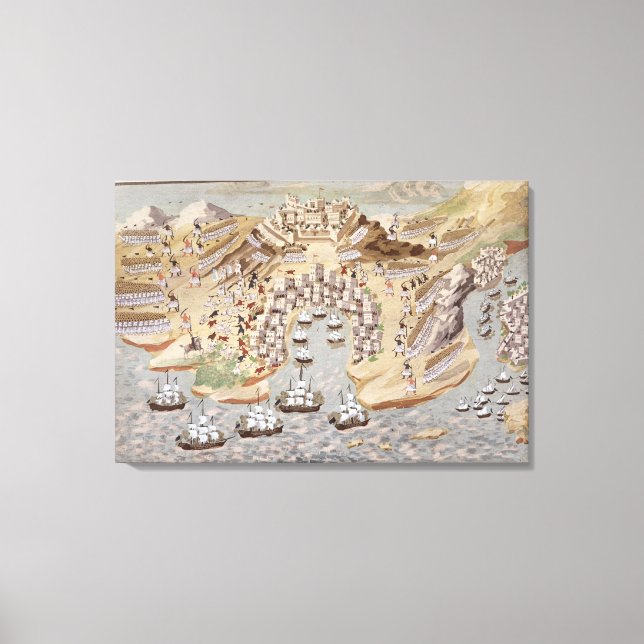 Vogelperspektive Griechenlands im Mittelpunkt des  Leinwanddruck (Vorderseite)