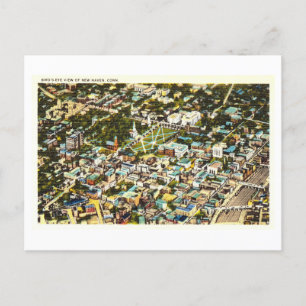 Vogelperspektive New Haven, Connecticut, Vintag Postkarte