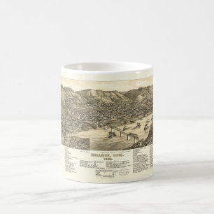 Vogelperspektive von Bellaire, Ohio (1882) Kaffeetasse