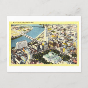 Vogelperspektive von Columbus, Ohio, Vintage-Reise Postkarte