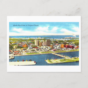 Vogelperspektive von Corpus Christi, Texas, Vintag Postkarte