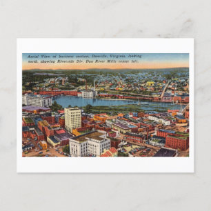 Vogelperspektive von Danville, Virginia, Vintage Postkarte