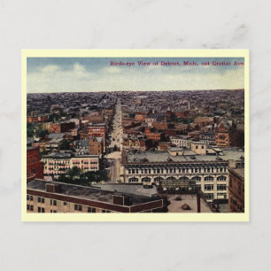 Vogelperspektive von Detroit um 1915 Vintage Postkarte