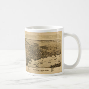 Vogelperspektive von Jacksonville Florida (1876) Tasse