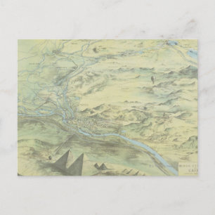 Vogelperspektive von Kairo Postkarte