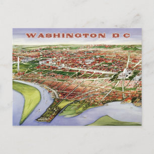 Vogelperspektive von Washington, D.C. (1901) Postkarte