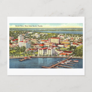 Vogelperspektive von West Palm Beach, Florida, Postkarte