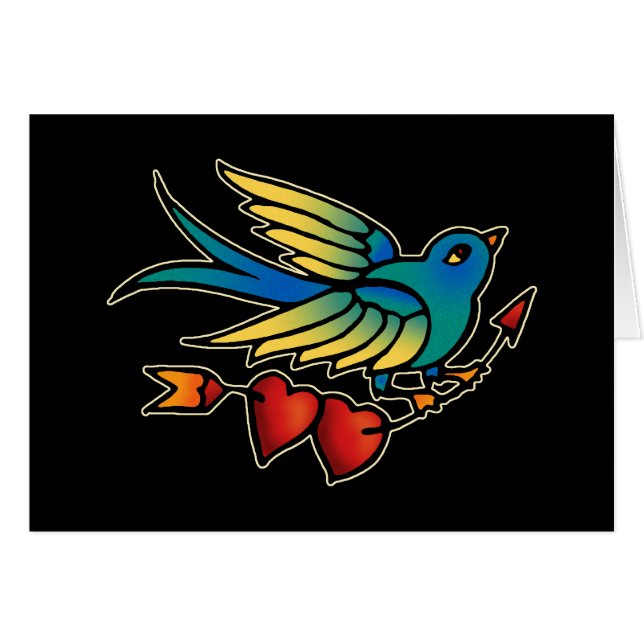 Vogelpfeil und Herz (Vorderseite (Horizontal))