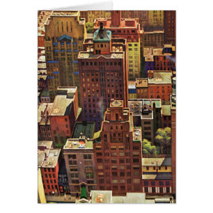 Vogel's-Eye View of New York City by John Falter