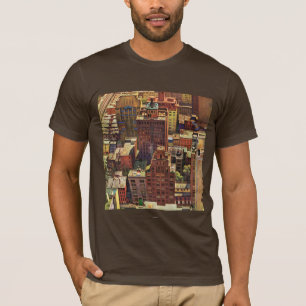 Vogel's-Eye View of New York City by John Falter T-Shirt