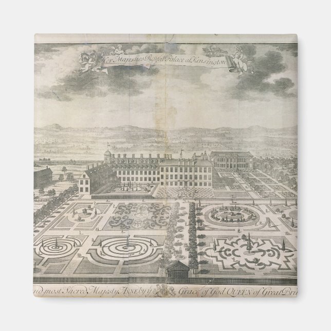 Vogel's Eye View of the Gardens Kensington Magnet (Vorne)