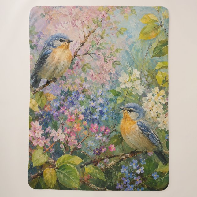 Vogelsang unter Blüten Sherpadecke (Vorderseite)