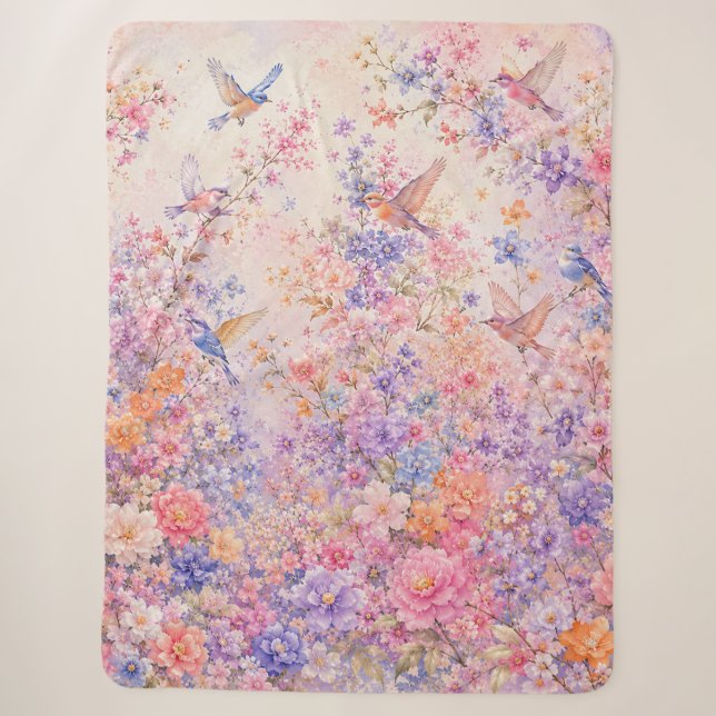 Vogelsang unter Blüten Sherpadecke (Vorderseite)