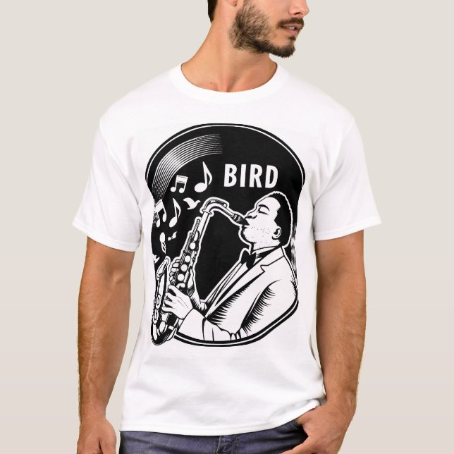 Vogelsaxophon-T-Shirt T-Shirt (Vorderseite)