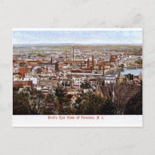 Vogelschau, Passaic, NJ 1906 Vintage Postkarte