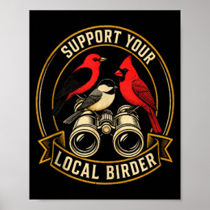 Vogelschau Unterstützen Sie das Geschenk für den l Poster