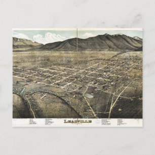 Vogelschau von Leadville, Colorado (1879) Postkarte
