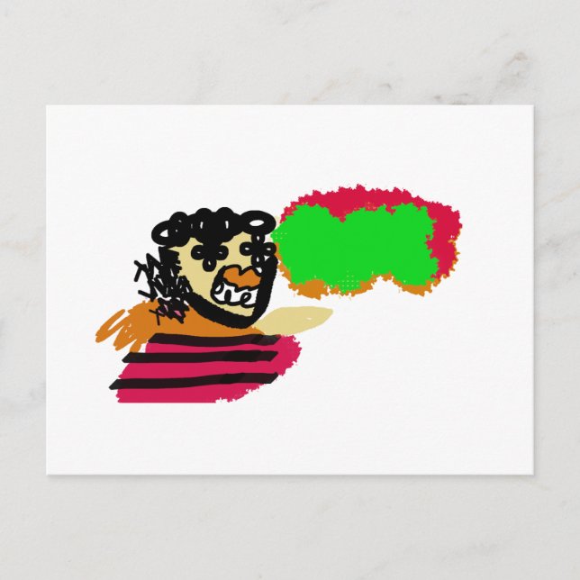 Vogelscheuche Freude Postkarte (Vorderseite)