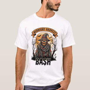Vogelscheuche Halloween-Shirt Vintage-Gravur-Party T-Shirt