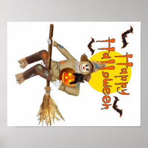 Vogelscheuche im Flug Poster