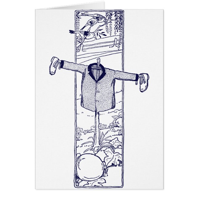 Vogelscheuche im Garten (Vorne)